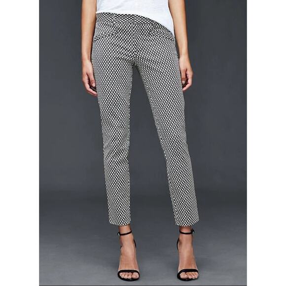 Gap 3 Pair Bundle Career Skinny Ankle Pants Pindot White, Burgundy, Navy Tile 2R - Picture 4 of 15